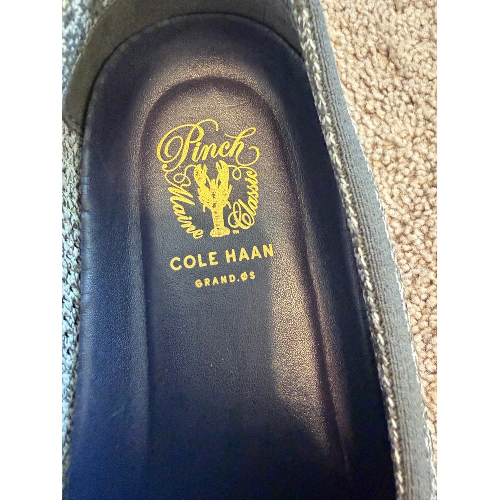 Cole Haan Gray Knit Slip-On Loafers with Navy Trim - Picture 11 of 11
